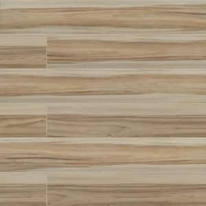 Ansley Cafe Brown 9.38 in. x 37.5 in. Matte Ceramic Wood Look Floor and Wall Tile (14.76 sq. ft./Case)