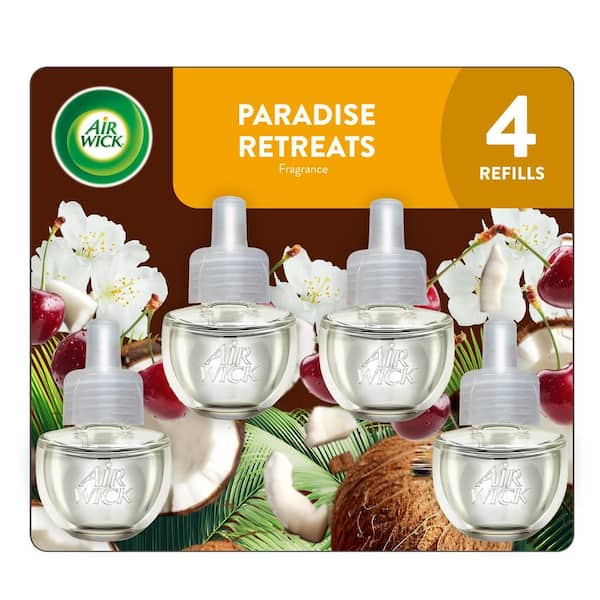 0.67 oz. Paradise Retreats Scented Oil Plug-In Automatic Air Freshener Refill (4-Refills)