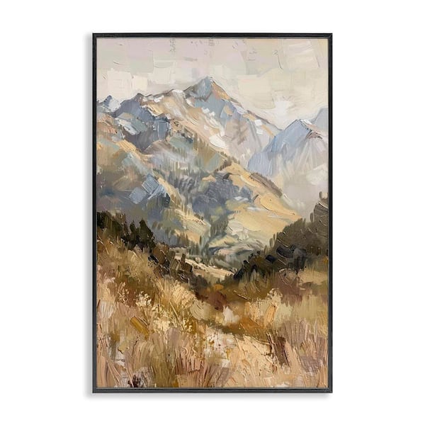 Stupell Industries Rugged Valley View by Petal Prints Design Black Framed Nature Giclee Art Print 18 in. x 12 in.