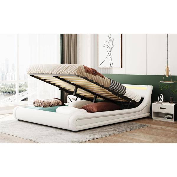 queen bed frame with underneath storage