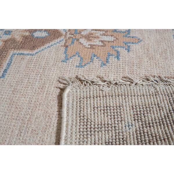 Beige 6 ft. x 9 ft. Hand Knotted Wool Traditional Tabriz Design Rug Area Rug