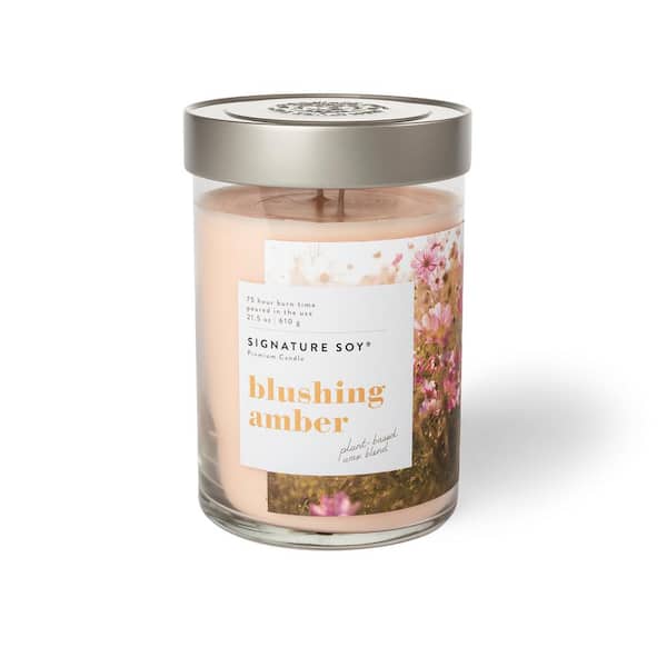 21 fl. oz. Blushing Amber XLarge Jar Lidded Scented Candle 1-Pack