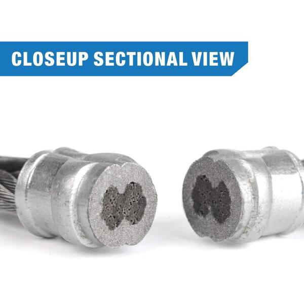 Copper Swage Stops For Wire Rope | Crimping Stops For 1/8" Cable (50 Pack) | Galvanized & Stainless Steel