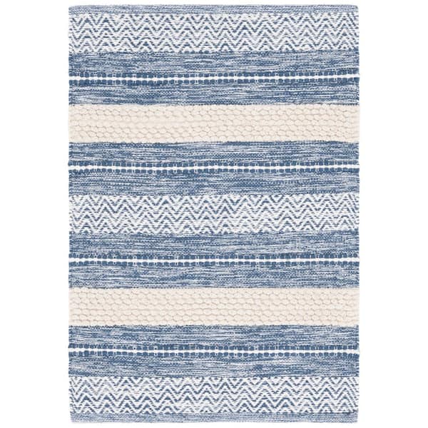 Montauk 3 ft. x 5 ft. Navy/Ivory Modern Striped Area Rug