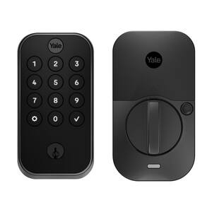 Assure 2 Lock Black Suede Keyed Single Cylinder Deadbolt with Push Button Keypad and Bluetooth