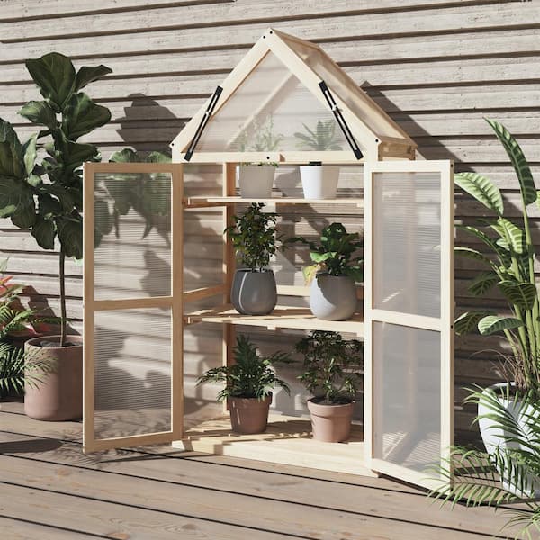 ガーデニングハウス Pure Garden 16 in. W x 28 in. D x 52 in. H Wood Cold Frame