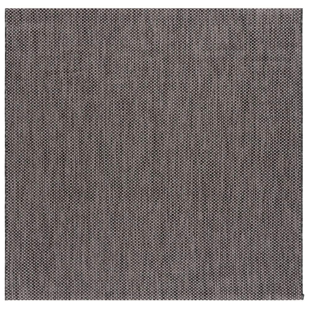 Courtyard Black/Beige 10 ft. x 10 ft. Solid Color Distressed Indoor/Outdoor Square Area Rug price history on PriceWatchPro