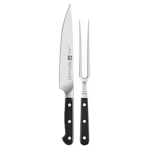 Pro Stainless Steel 2-pc Carving Knife & Fork Set