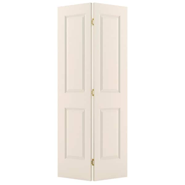 JELD-WEN 24 in. x 80 in. 2 Panel Carrara Primed Hollow Core White Smooth Molded Single Bi-Fold Interior Door