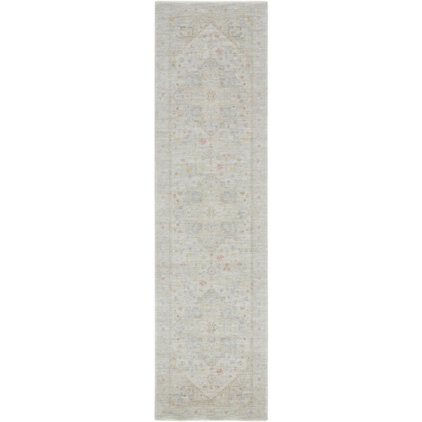 Livabliss Avant Garde Gray Traditional 2 ft. x 7 ft. Indoor Area Rug