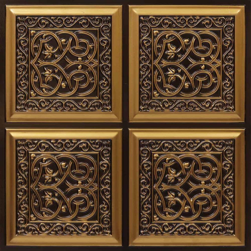 231ac24x2410 Lover's Knot Pvc 2' X 2' Glueup Ceiling Tile