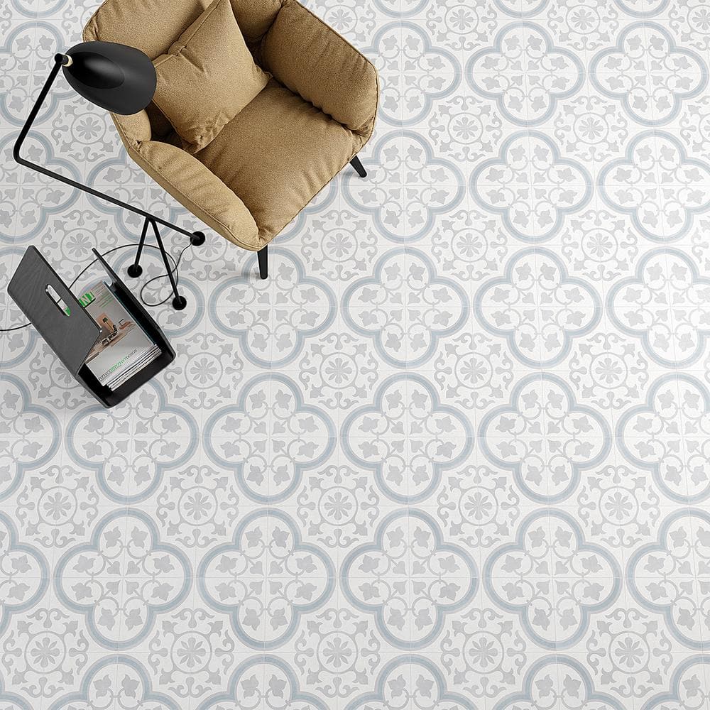 Agave 9" x 9" Multicolor Matte Porcelain Tile