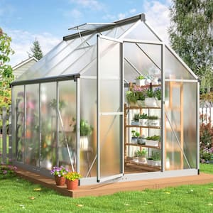 VIWAT 6 ft. W x 7 ft. D Greenhouse for Outdoors, Polycarbonate