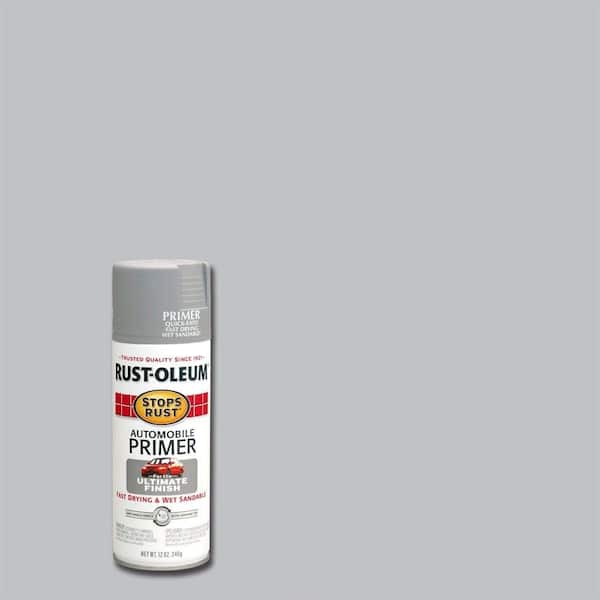 Rust-Oleum Stops Rust 12 oz. Flat Light Gray Automotive Primer Spray