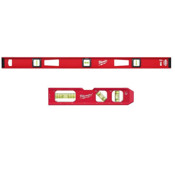 Milwaukee 48 in. Magnetic I-Beam Level with 7 in. Billet Torpedo Level