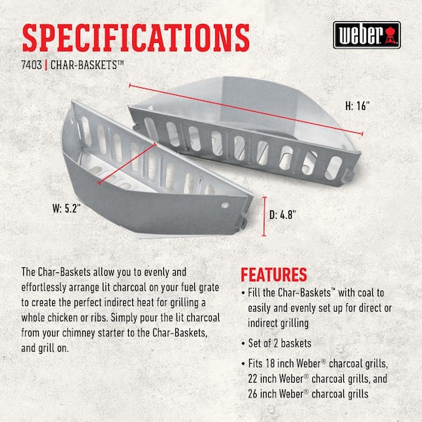 Weber - Charcoal Fuel Holders (2-Pack)