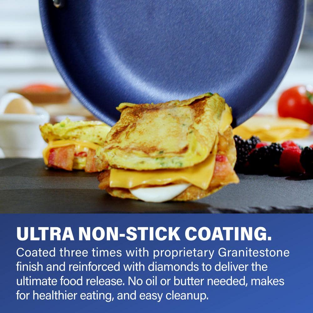 Granite Blue 15-Piece Nonstick Aluminum Cookware Set