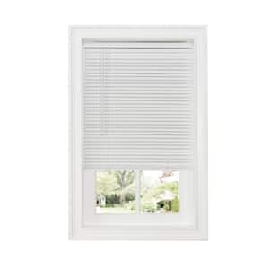 GII Deluxe Sundown White Cordless Room Darkening Vinyl Mini Blind with 1 in. Slats 60 in. W x 64 in. L