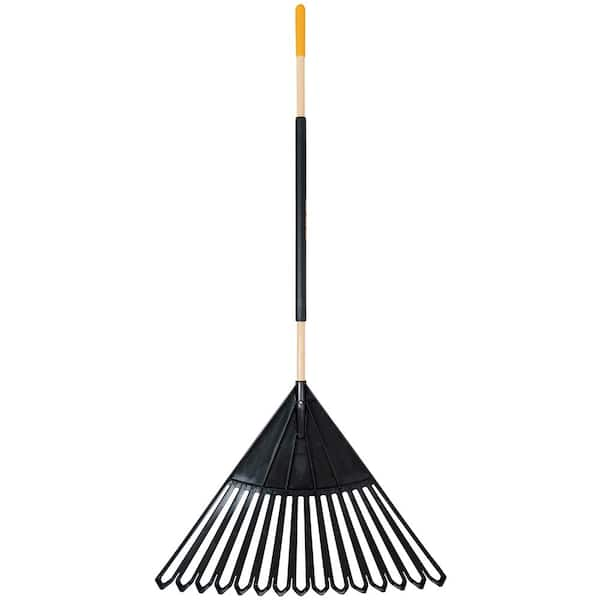 True Temper 48 in. Hardwood/Steel Handle Leaf Rake with 30 in. W Clog ...