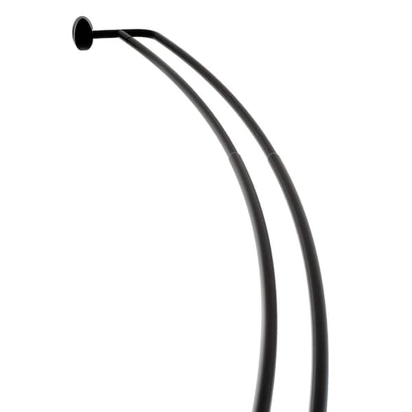 Zenna Home NeverRust 45 in. to 72 in. Aluminum Double Curved Shower Rod in Bronze