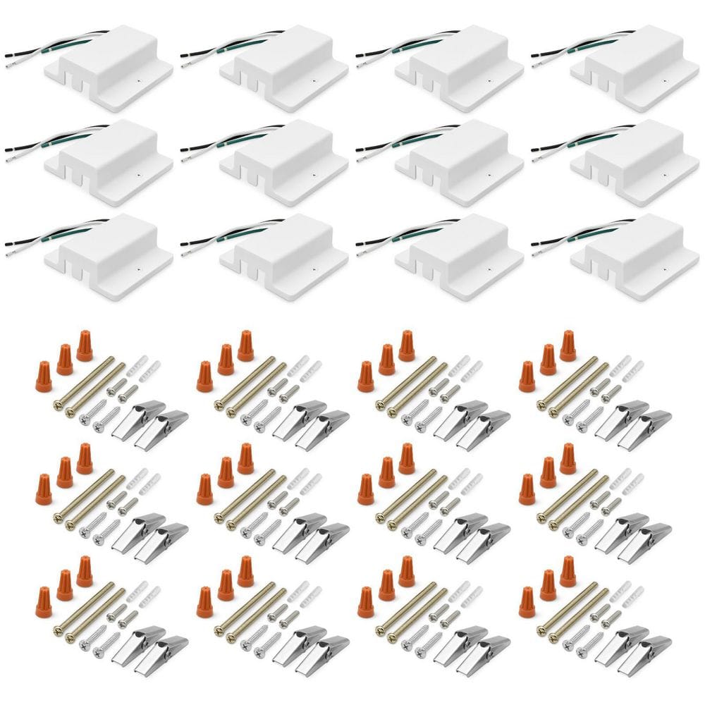 H-track Floating Canopy, Compatible with Standard H-type 120V 3-Wire Single Circuit, Track Light Accessory White 12 Pack price history on PriceWatchPro