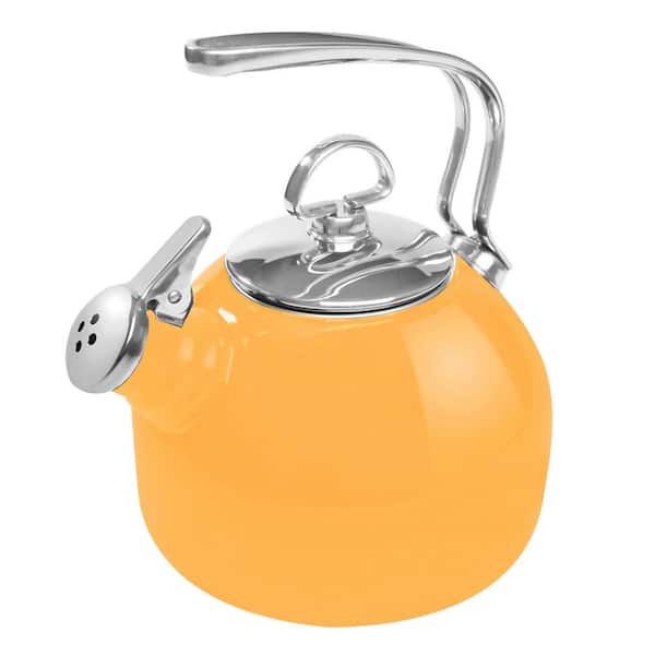 Stove Top Camping Kettles for Boiling Water Stainless Steel Whistle Tea  Kettle Camping Kettle (Lemon Yellow 7L) (Lemon Yellow 7L)