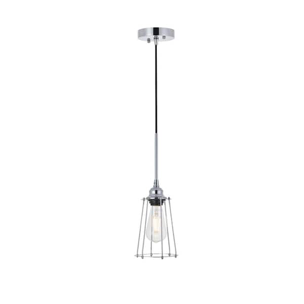 Unbranded Timeless Home 5.3 in. 1-Light Chrome Pendant Light, Bulbs Not Included
