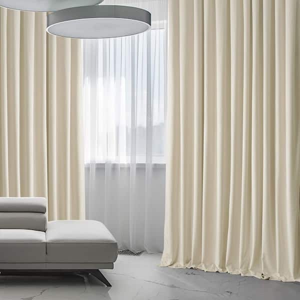 Exclusive Fabrics & Furnishings Signature Extra Wide Grommet Blackout Velvet 100 x 84 Curtain Panel