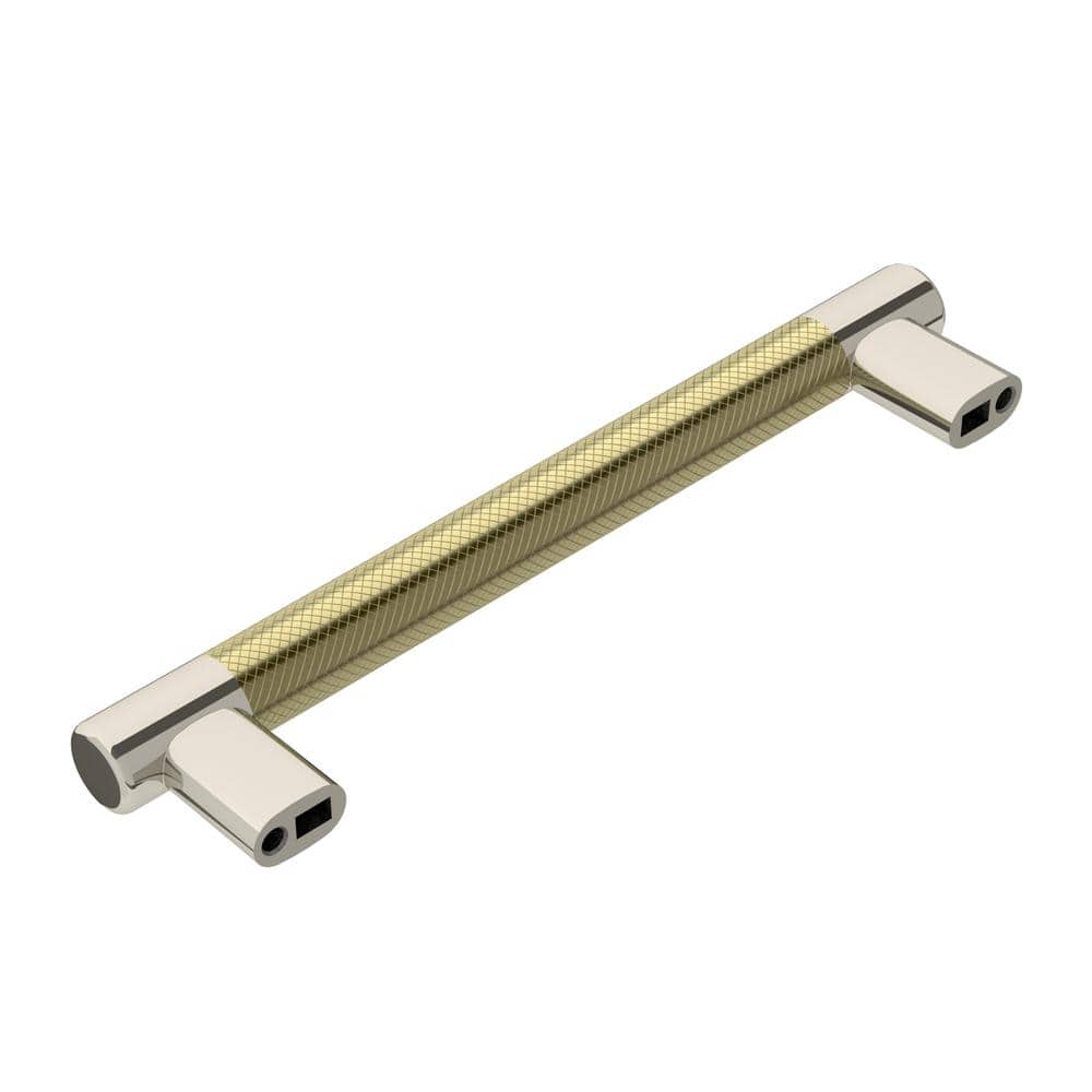 Polished Nickel and Golden Champagne Bar Cabinet Pull