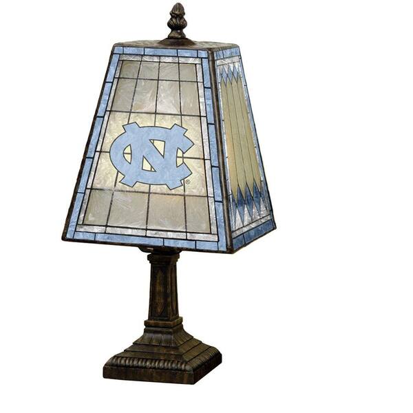 The Memory Company NCAA 14 in. North Carolina Tar Heels Art Glass Table Lamp-DISCONTINUED