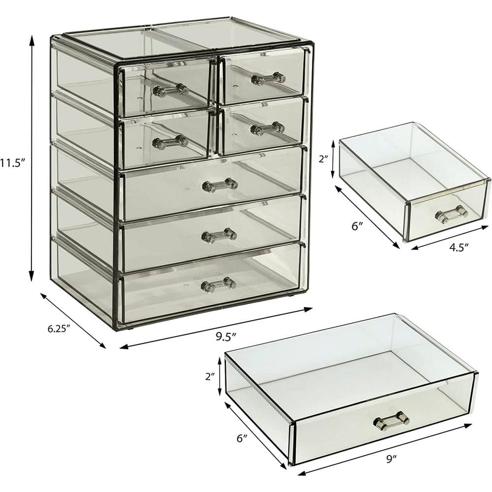 Clear Acrylic 7-Drawer Cosmetic and Jewelry Organizer