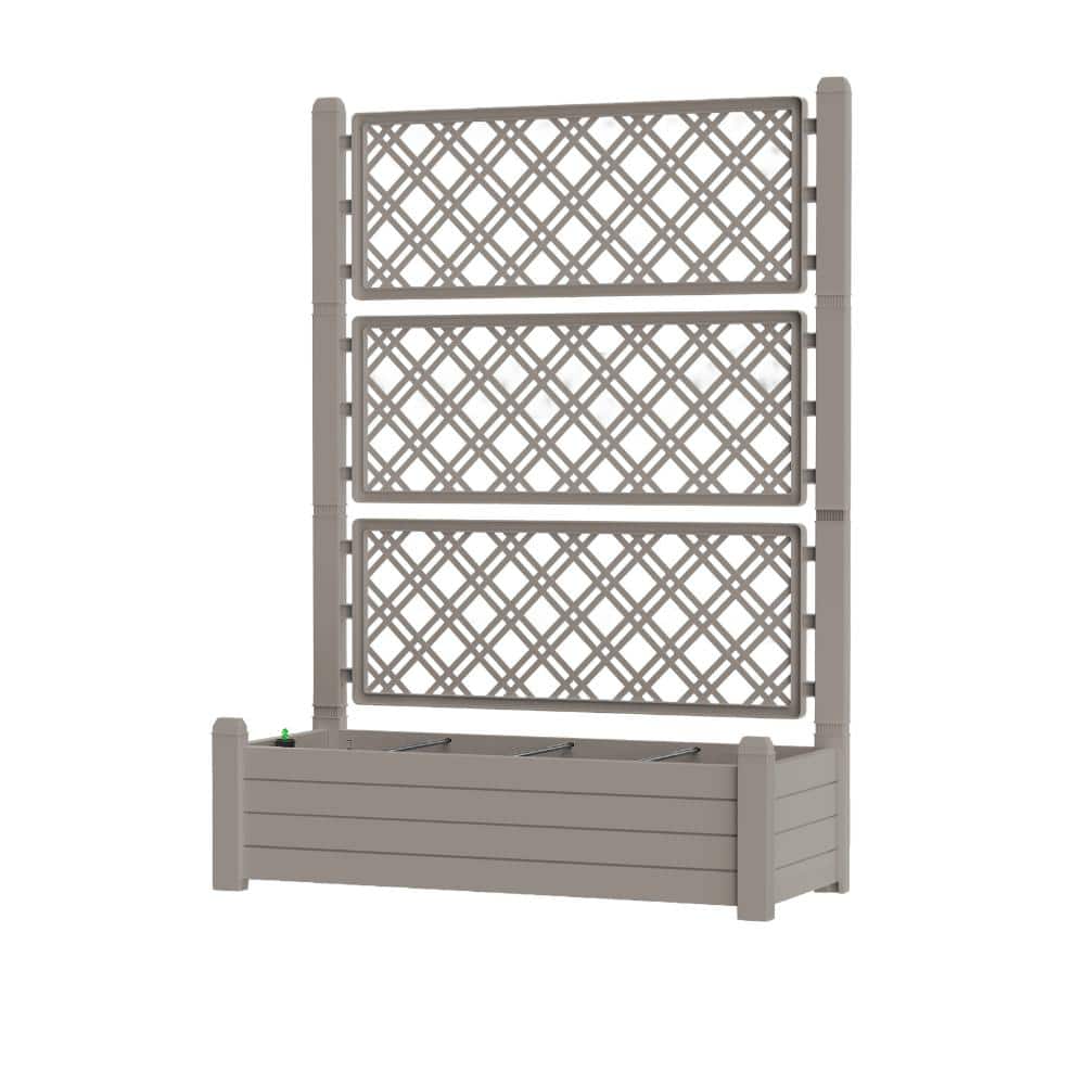 Brown Resin Rectangular Raised Garden Bed with Trellis (43.43 in. L x 18.27 in. W x 59.29 in. H) price history on PriceWatchPro
