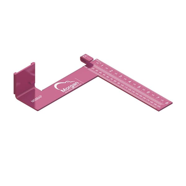 Morgan Square 8 in. Pink Aluminum Carpenter's Square Wide Tape Measure Mount and Centerline Marking, 1-Pack