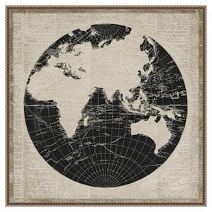 "World News II" by Elizabeth Medley 1-Piece Floater Frame Giclee Travel Canvas Art Print 30 in. x 30 in.