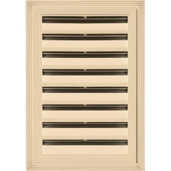 Builders Edge 12 in. x 18 in. Rectangle Gable Vent #012 Dark Almond