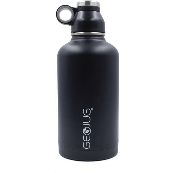 Brentwood GeoJug 64 oz. Black Vacuum-Insulated Stainless Steel Water Bottle