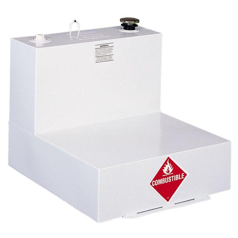 Jobox L-Shaped Steel Liquid Transfer Tank in White