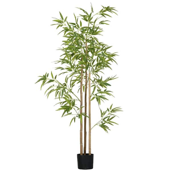Modern Classic 6 ft. Green Artificial Bamboo Tree in Pot for Home