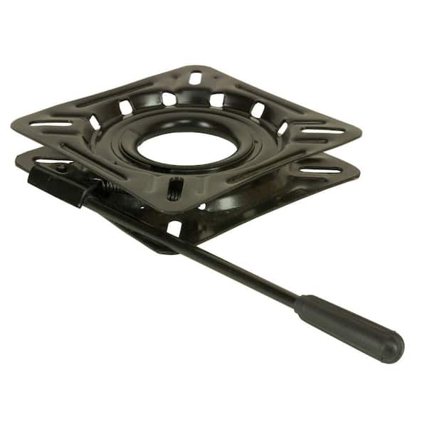 Springfield Locking 12-Way Seat Swivel - 6.75 in. Square with 0° Tilt, Black E-Coat
