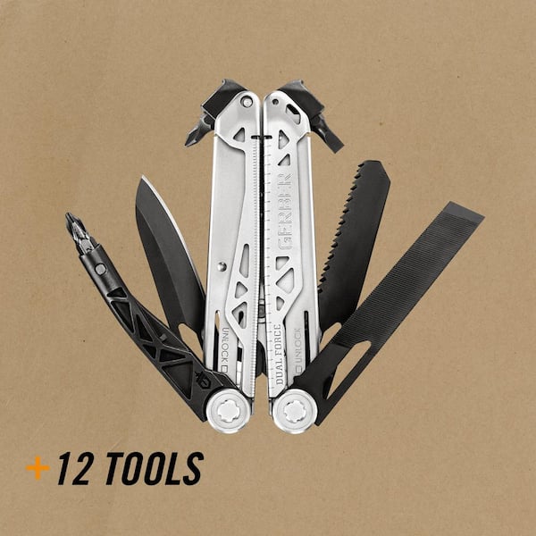 GERBER, Multi-Tool Plier, 12 Tools, Multi-Tool - 19YH58