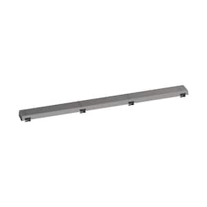 RainDrain Match Boardwalk Stainless Steel Linear Shower Drain Trim for 35 1/4 in. Rough in Brushed Stainless Steel