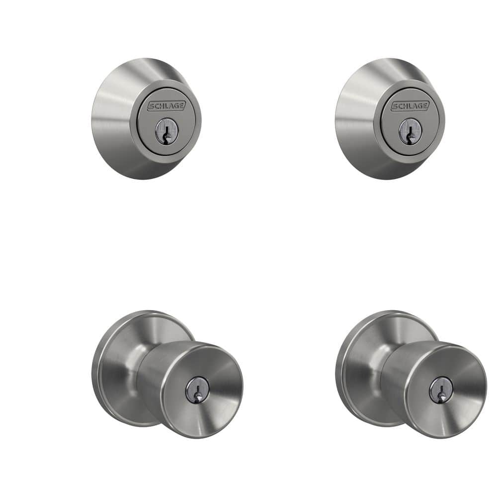 Banyan Satin Stainless Steel Single Cylinder Deadbolt and Keyed Entry Door Knob Project Pack price history on PriceWatchPro