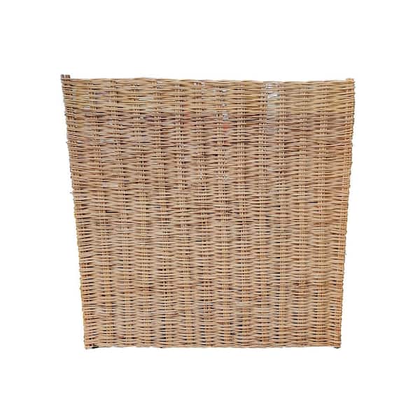 MGP 72 in. H Debarked willow wood hurdle panel Garden Fence