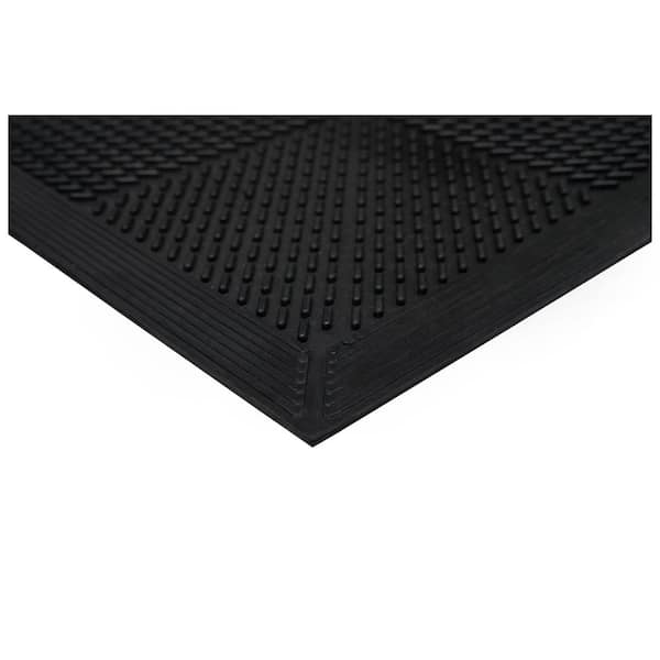 Diamond Ridge Scraper 36 in. x 60 in. Indoor/Outdoor Black Doormat