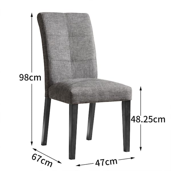 Bred vifte Zealot gyde Grace Dark Gray Linen Side Chair (Set of 2)-HAW894CY-1118-DG - The Home  Depot