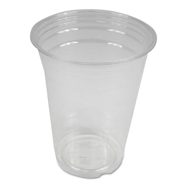 16 Oz Clear Plastic Cups PET Disposable Cold Cups with lids and