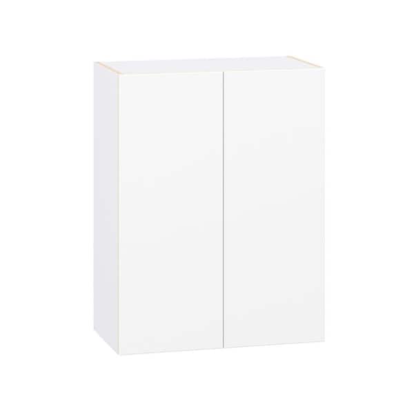 Timberline 27 in. W x 14 in. D x 35 in. H Assembled Slab Wall Kitchen Cabinet in Bright White