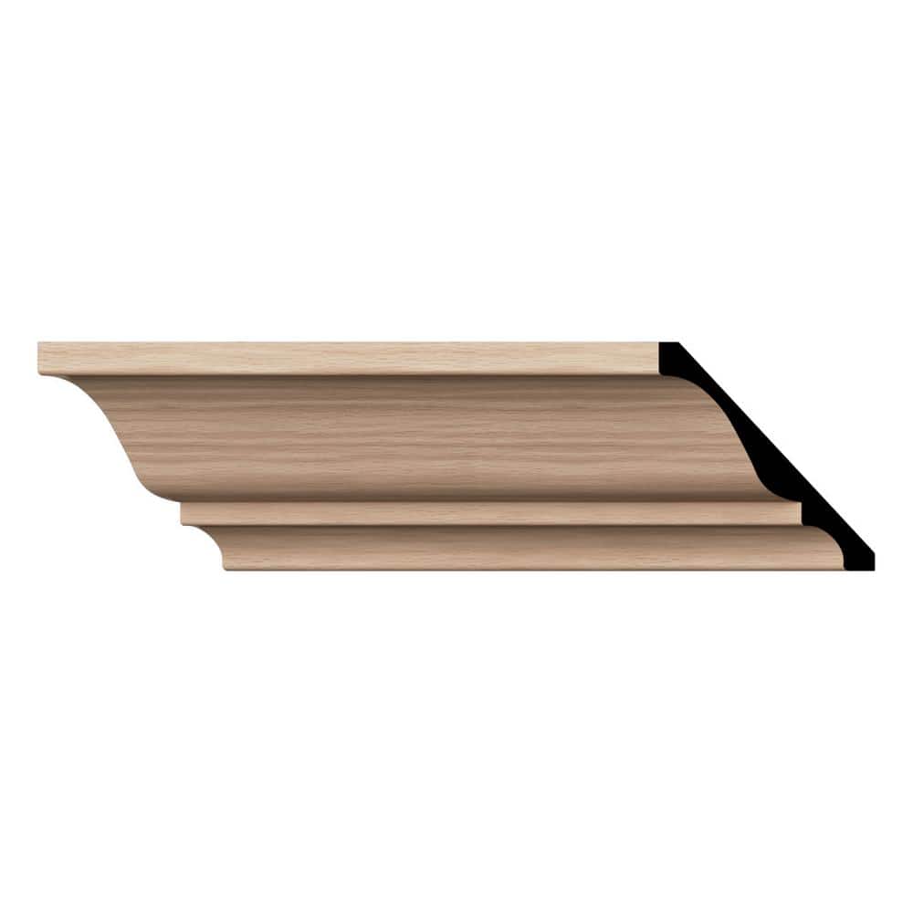 96" Red Oak Solid Wood Crown Molding