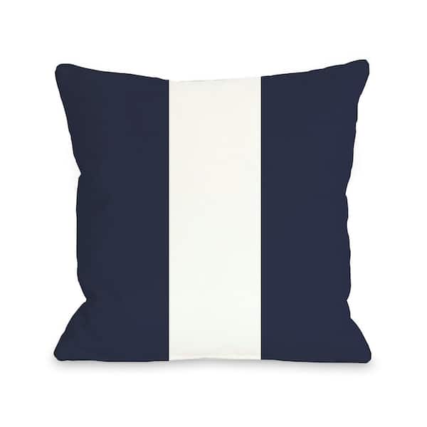 navy white throw pillows