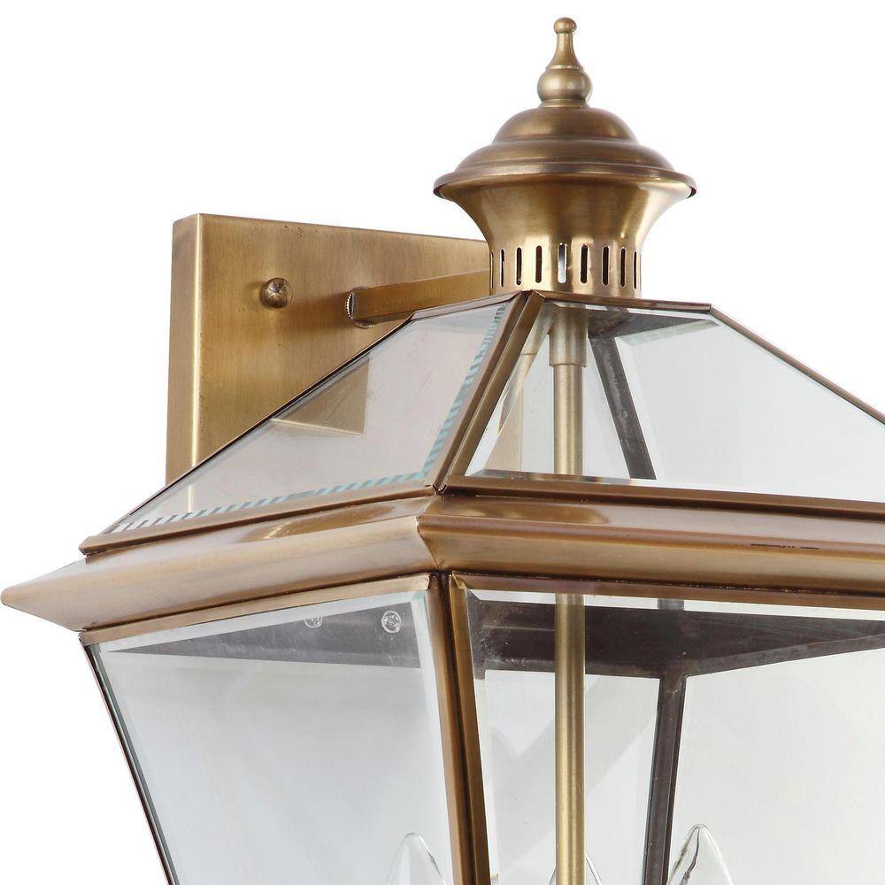 Virginia Brass 17.75" Triple Light Outdoor Wall Sconce